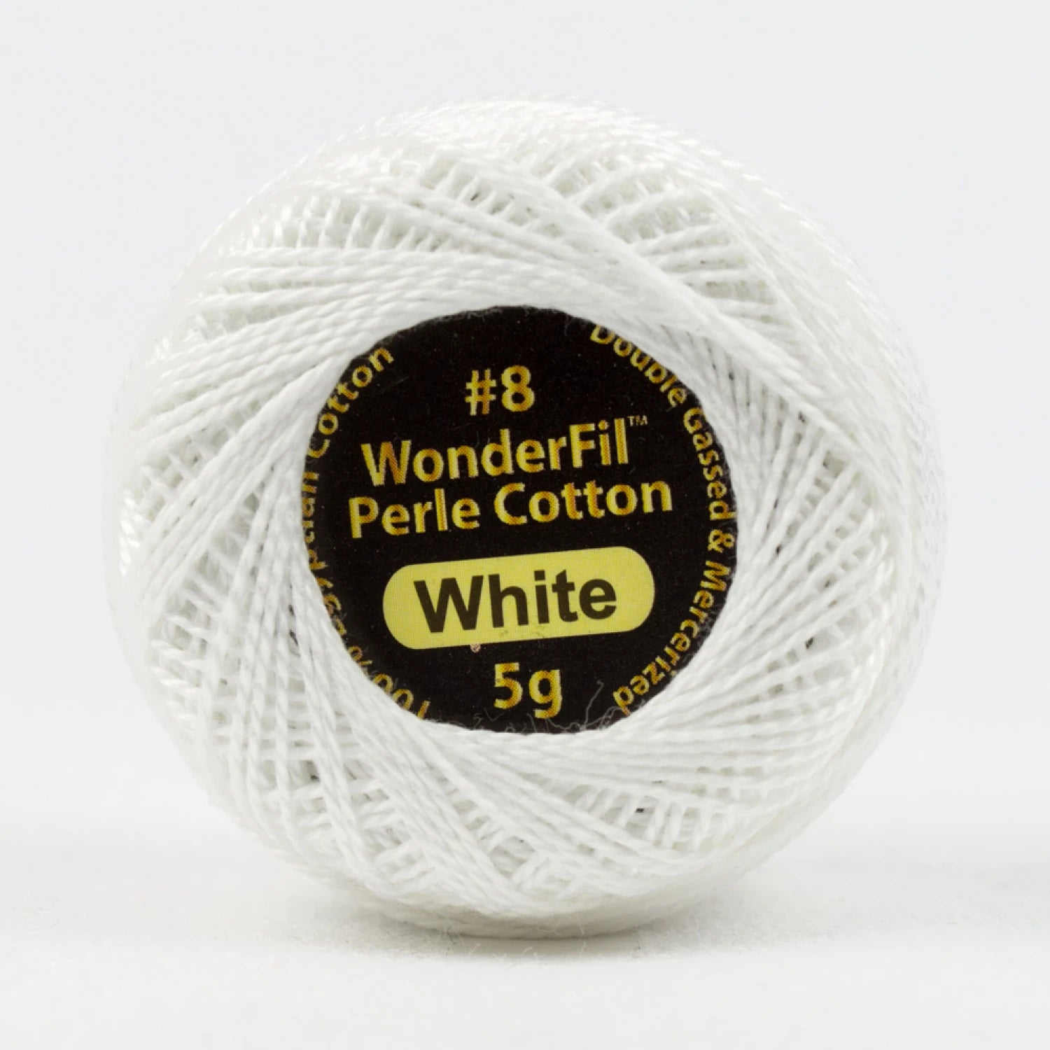 Eleganza 8wt 5-Gram Solid Perle Cotton Ball 42yd White