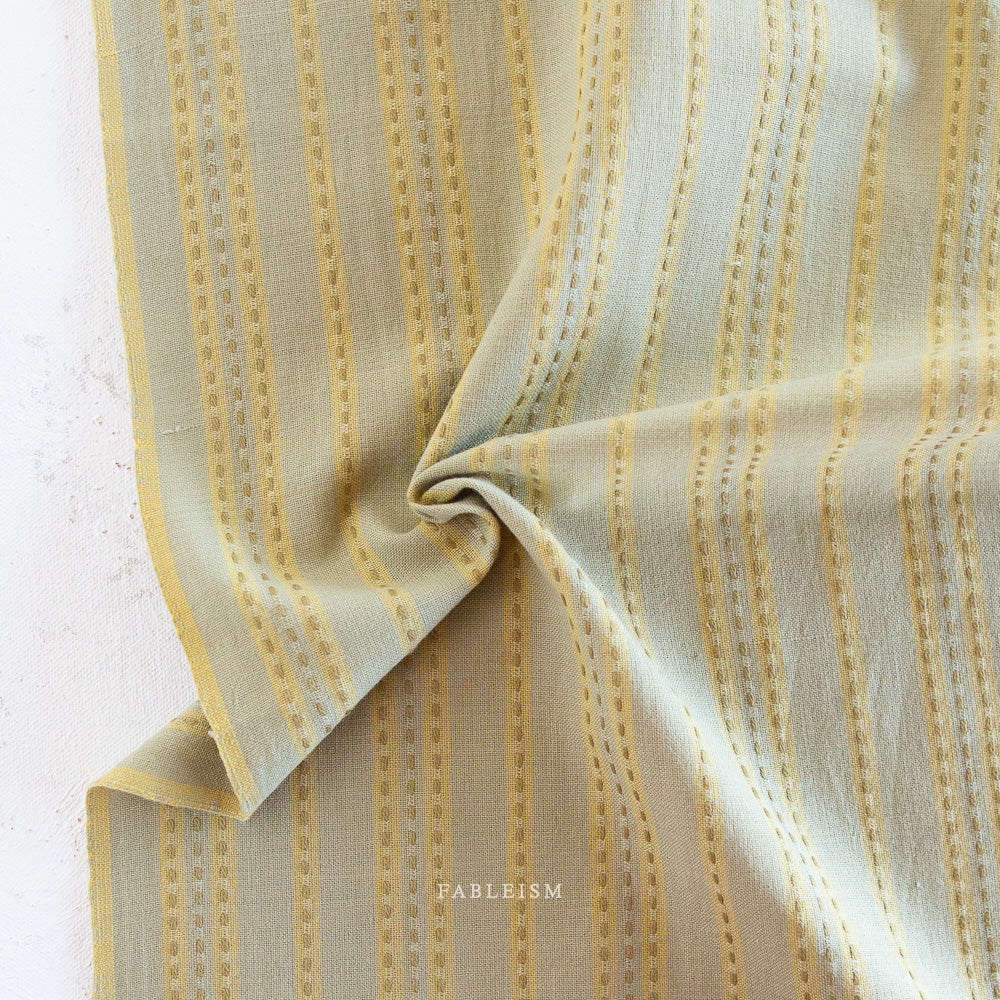 Stitch Stripe in Sage (REVERSIBLE)